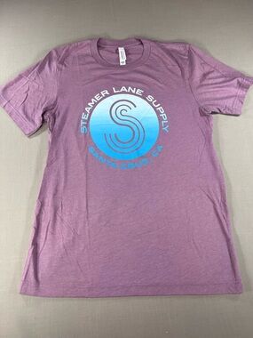 Steamer Lane Supply Santa Cruz CA Women’s M Mauve Graphic Tee Bella Canvas Surf